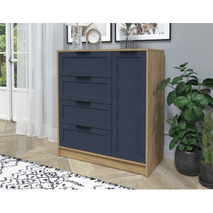 Тумба Тренд КТ-Т90 (Дуб золотой ЛДСП/ Дуб королевский ЛМДФ) Ш900 В1020 Г451